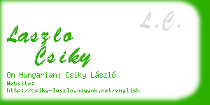 laszlo csiky business card